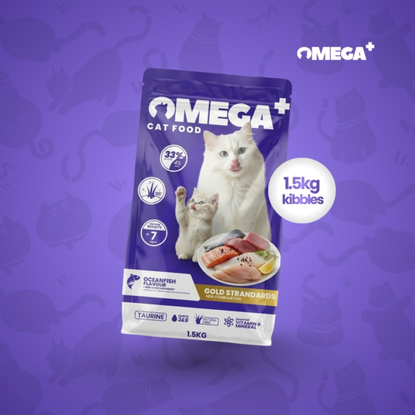 1 Omega Plus Cat Foof Kibbles 1.5KG